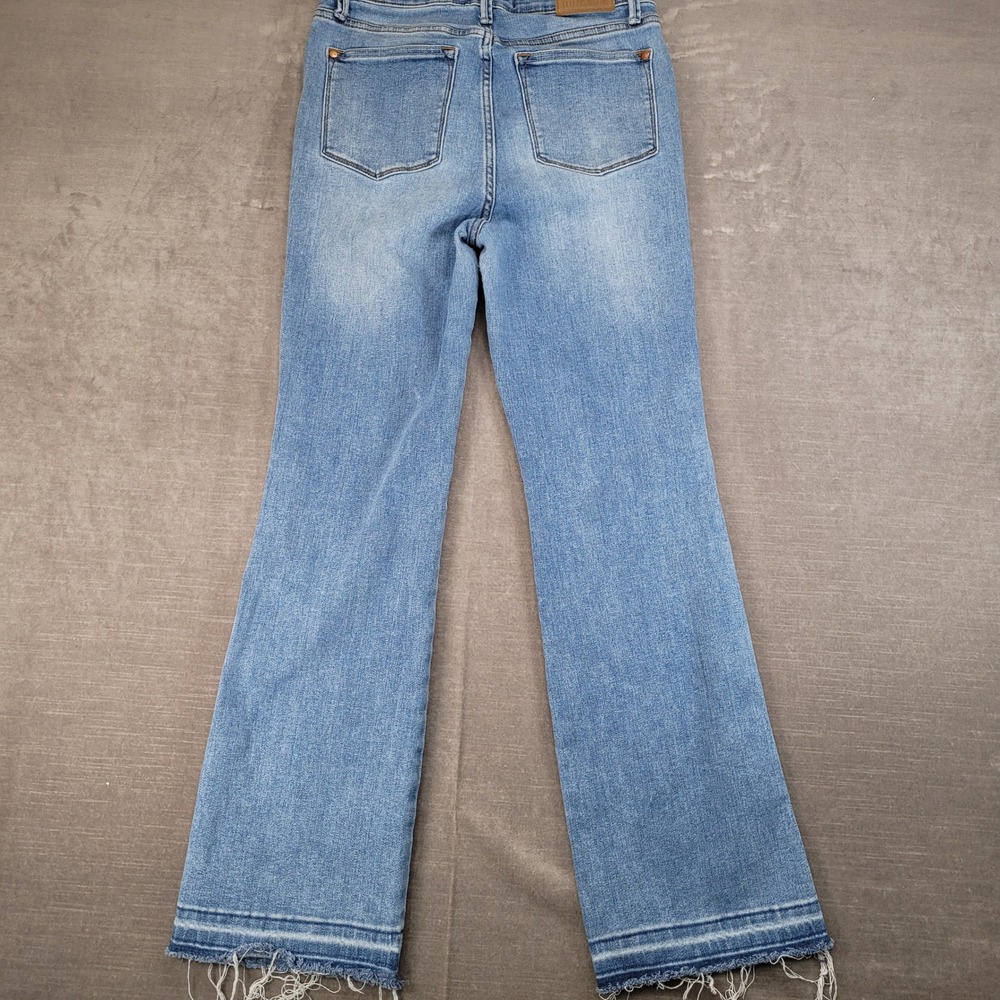 JUDY BLUE LOS ANGELES‎ Women Jeans Size 11/30 Flare Leg Raw Hem Denim - Picture 4 of 8